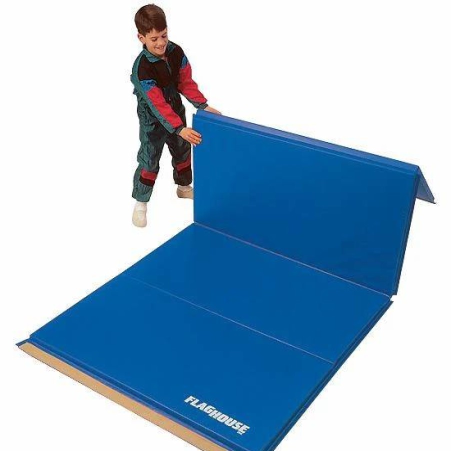 Physical Education * | Deluxe 2 Panel Mat 4 Sided Hook And Loop Fasteners 4 X 8