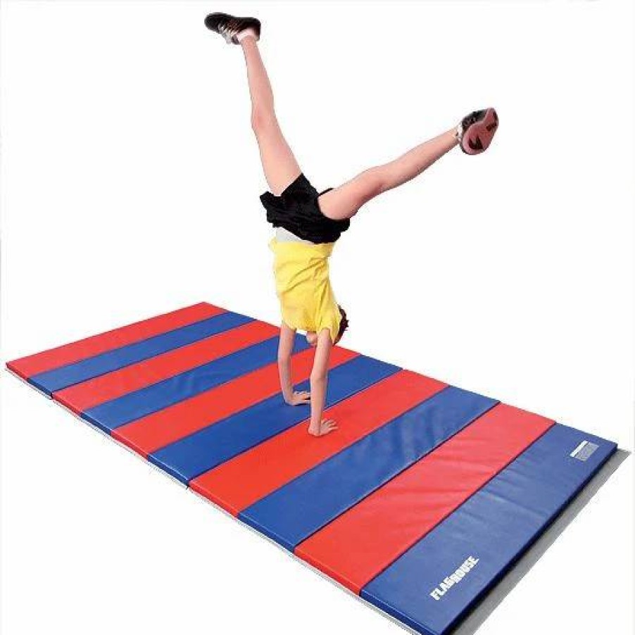 Physical Education * | Flaghouse Deluxe 1 3/8 -Thick Panel Mat With 4 Sided Hook And Loop Fasteners 6 X 12