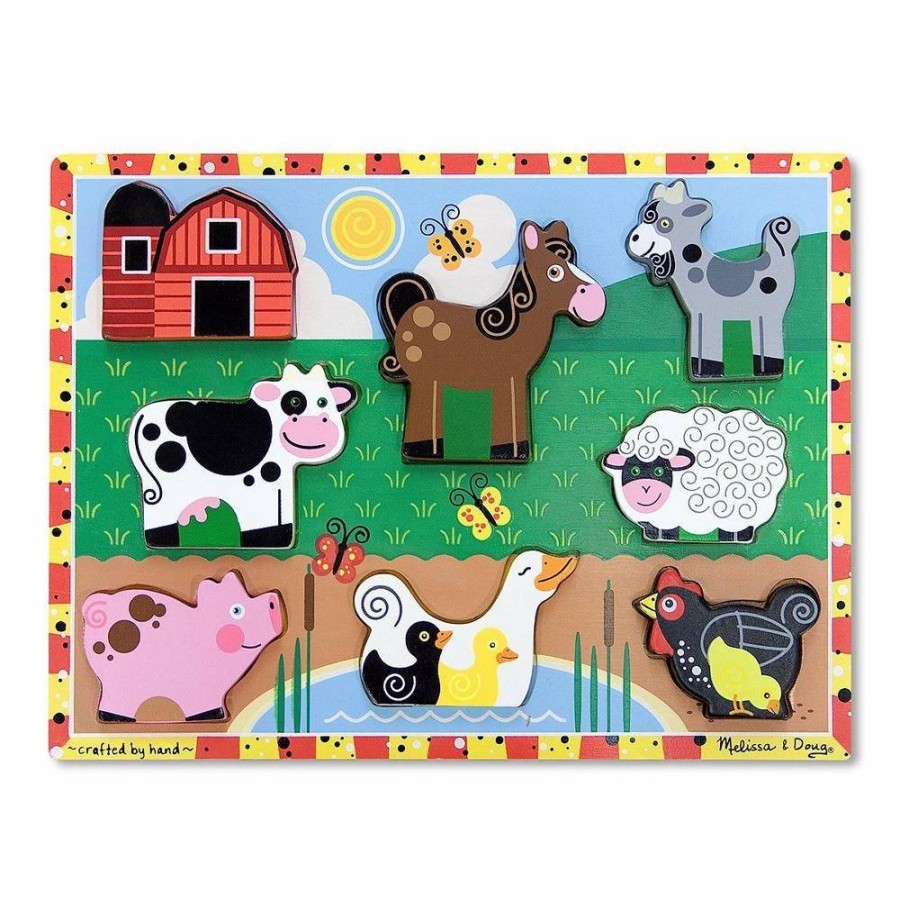 Motor Skills * | Chunky Puzzle Farm Animals